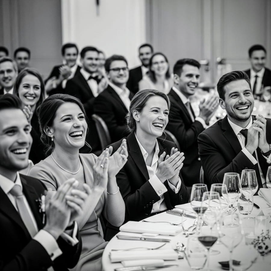 Zuschauer bei einem Auftritt von Zauberer Florian Schädlich in Darmstadt