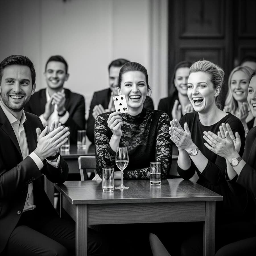 Zuschauer bei einem Auftritt von Zauberer Florian Schädlich in Würzburg